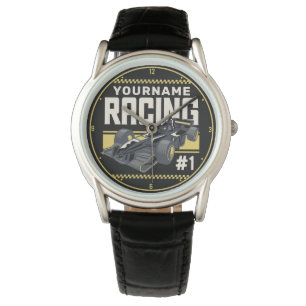 Personalized Racing Team Fast Race Car Driver  Watch
