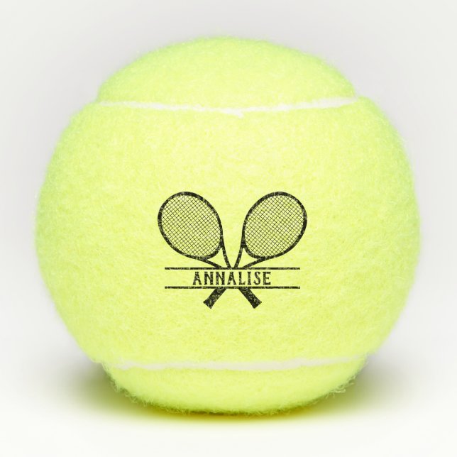 Personalized Rackets Tennis Balls (Front)