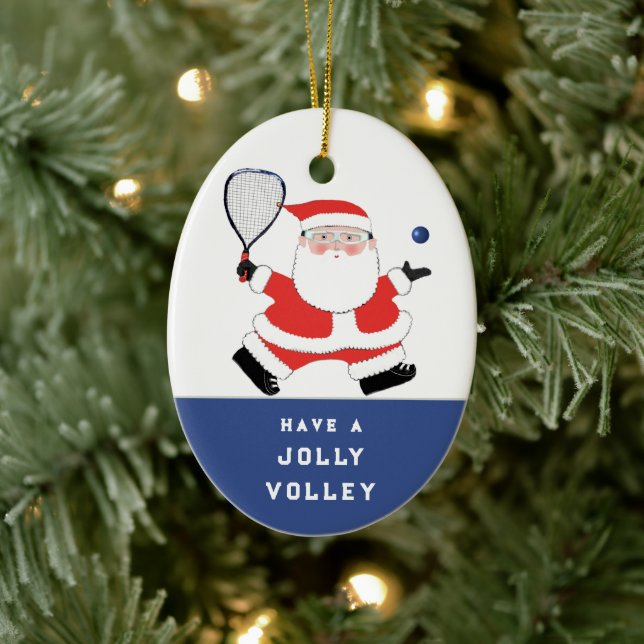 Personalized Racquetball 2023 Christmas Ceramic Ornament (Tree)