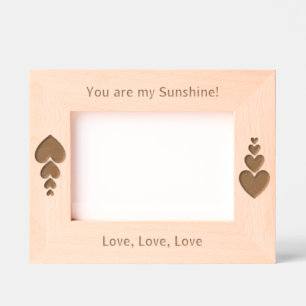 Personalized Radiant Rays, You Are My Sunshine Eng Etched Frames