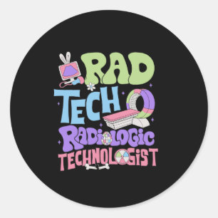 Personalized Radiology Easter Day Classic Round Sticker