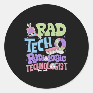 Personalized Radiology Easter Day Swea Classic Round Sticker