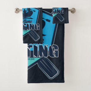 Personalized Rafting Whitewater River Adventure Bath Towel Set