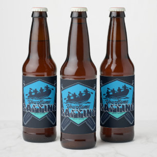 Personalized Rafting Whitewater River Adventure Beer Bottle Label