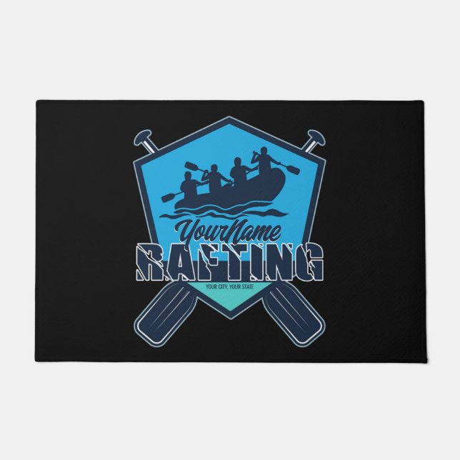Personalized Rafting Whitewater River Adventure  Doormat (Front)