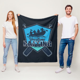 Personalized Rafting Whitewater River Adventure Fleece Blanket