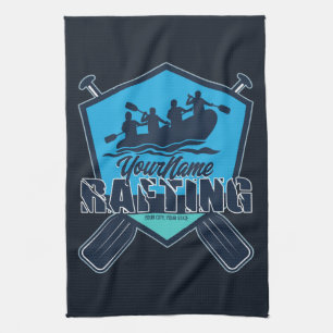 Personalized Rafting Whitewater River Adventure Kitchen Towel