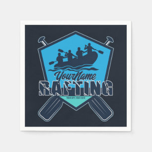 Personalized Rafting Whitewater River Adventure Napkin