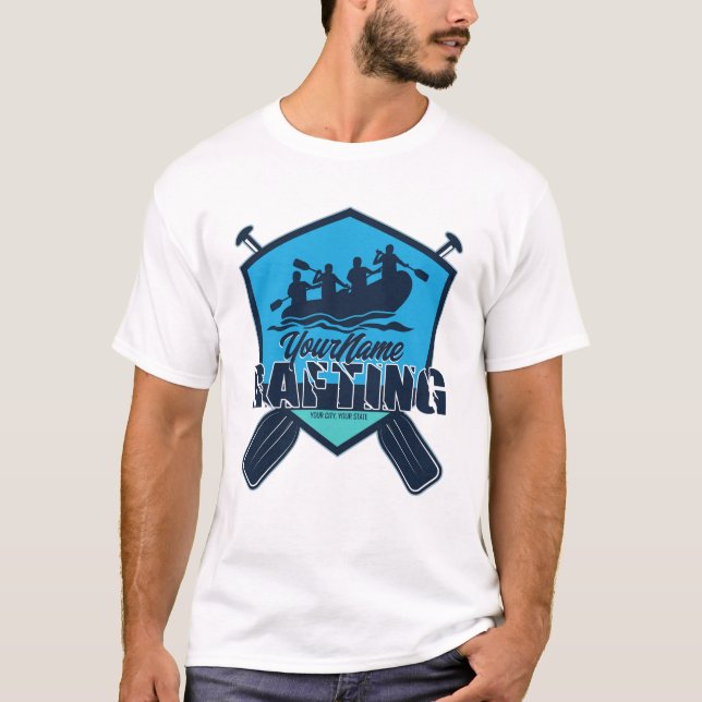 Personalized Rafting Whitewater River Adventure  T-Shirt (Front)