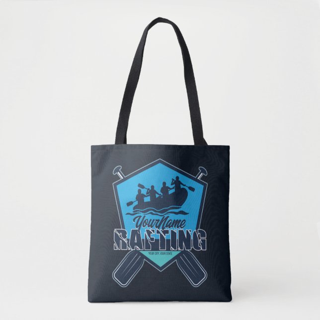 Personalized Rafting Whitewater River Adventure Tote Bag (Front)