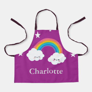 Personalized Rainbow All-Over Print Apron, Small Apron