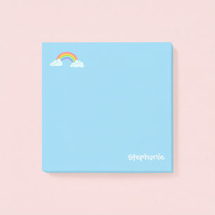 Personalized Rainbow and Name Post-it Notes