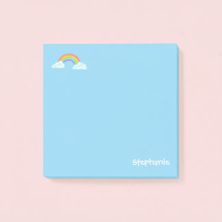 Personalized Rainbow and Name Post-it Notes