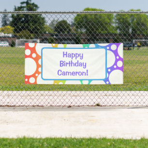 Personalized Rainbow Birthday Banner
