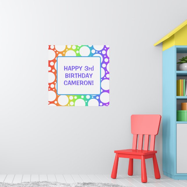 Personalized Rainbow Birthday Poster (Nursery 1)
