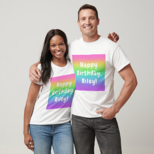 Personalized Rainbow Birthday T-Shirt