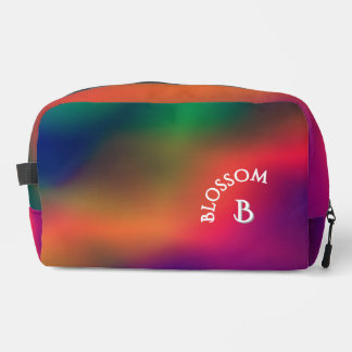 Personalized Rainbow Blossom Dopp Kit