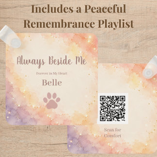 Personalized Rainbow Bridge Keychain with QR Code