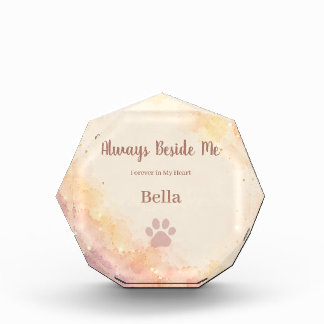 Personalized Rainbow Bridge Pet Memorial Photo Block