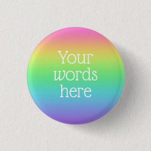 Personalized Rainbow Button