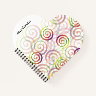 Personalized Rainbow Christmas Pattern Notebook