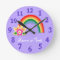 Personalized Rainbow Clock in YOUR COLORS, TEXT