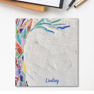 Personalized Rainbow Coloured Tree Notepad