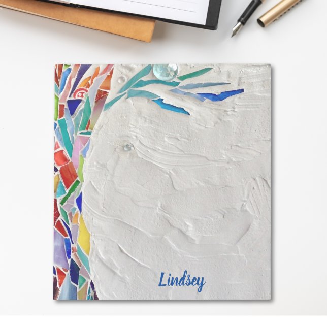 Personalized Rainbow Coloured Tree  Notepad (Creator Uploaded)