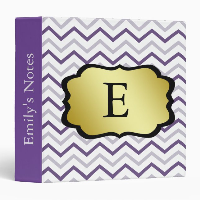 Personalized Rainbow Colourful Monogram School Binder (Front/Spine)