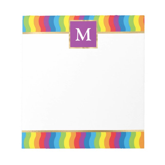 Personalized Rainbow Colourful Notepad (Front)