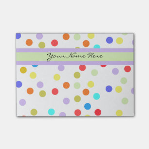Personalized Rainbow Confetti for Her Post-it Notes