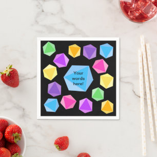 Personalized Rainbow Dice Napkin