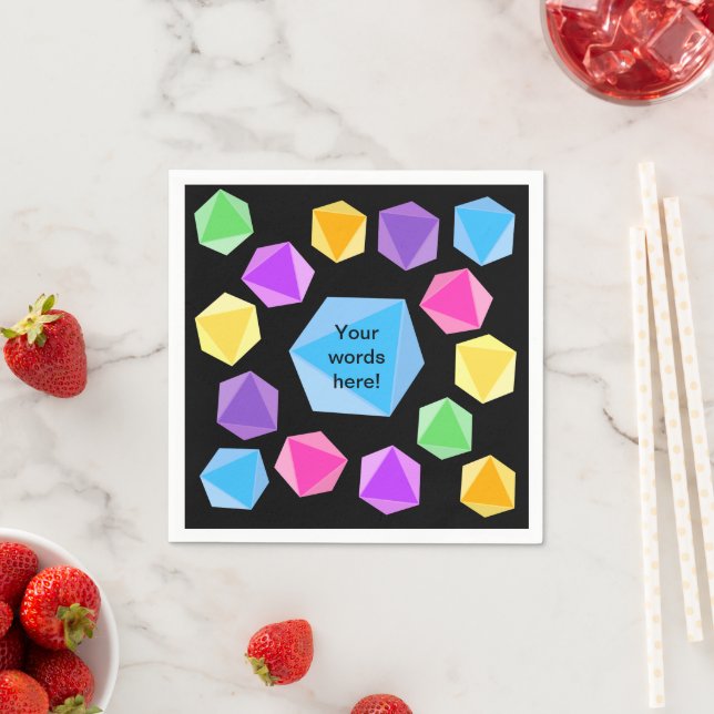 Personalized Rainbow Dice Napkin (Insitu)