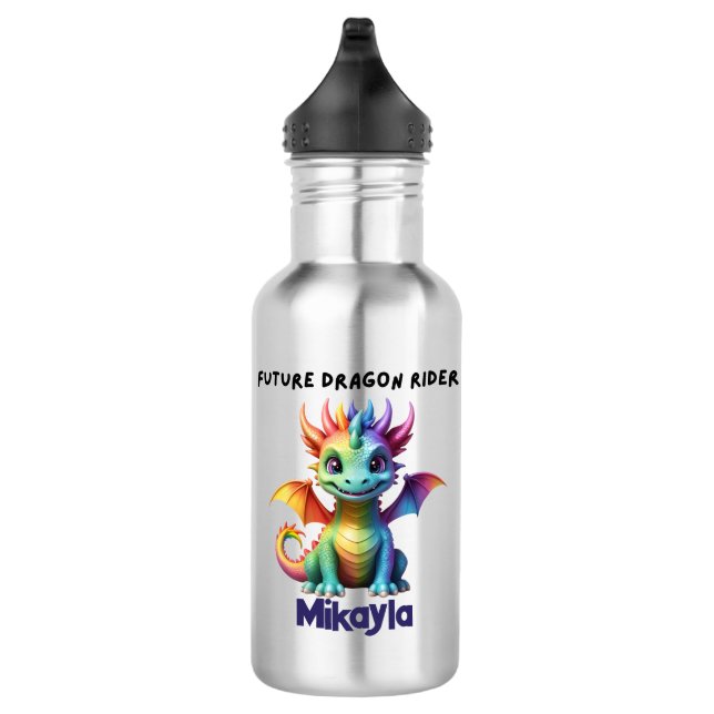 Personalized Rainbow Dragon 532 Ml Water Bottle (Right)