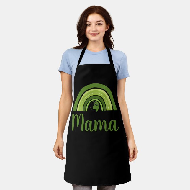 Personalized rainbow Earth Mama Apron (Worn)