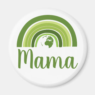 Personalized rainbow earth Mama Magnet