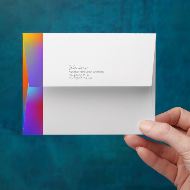 Personalized Rainbow Envelope (Hand)