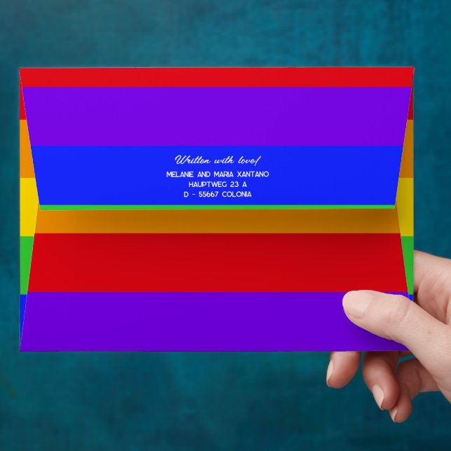 Personalized Rainbow Envelope (Hand)