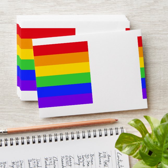 Personalized Rainbow Envelope (Stacked)