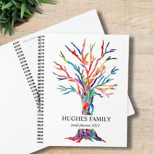 Personalized Rainbow Family Tree Meal Planner 2022