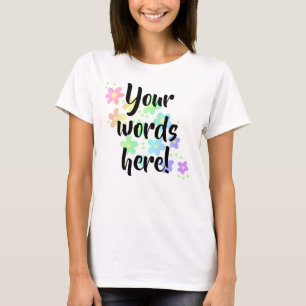 Personalized Rainbow Flowers Women's T-Shirt