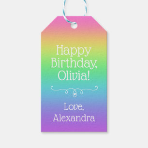 Personalized Rainbow Gift Tags