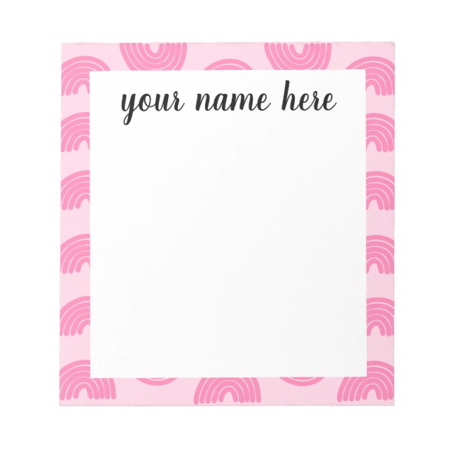 Personalized Rainbow Girls Notepad (Front)