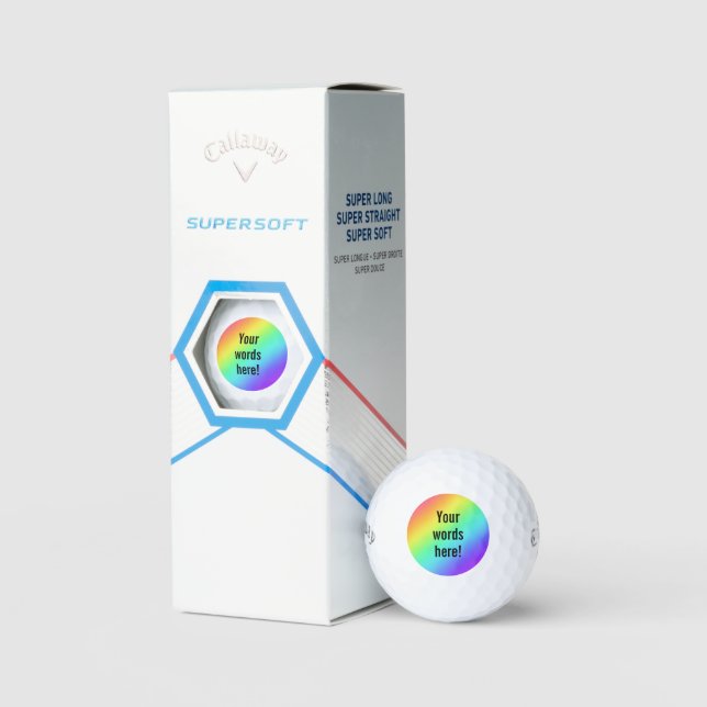 Personalized Rainbow Golf Balls (Packaging)
