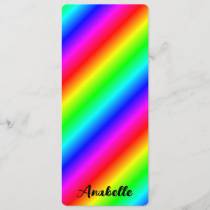 Personalized Rainbow Gradient Bookmark