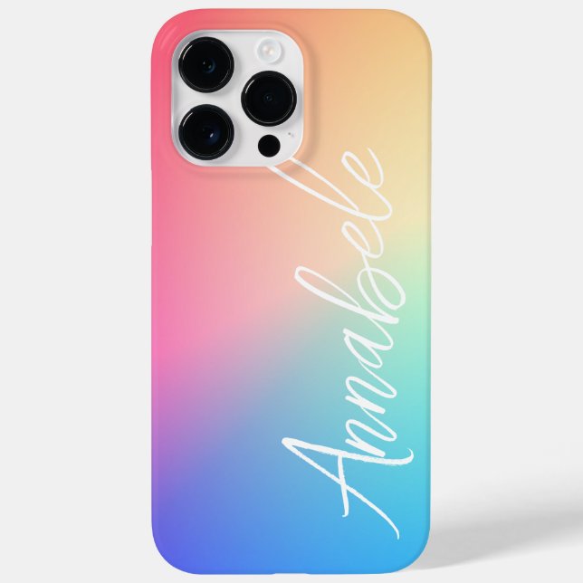 Personalized Rainbow Gradient  Case-Mate iPhone Case (Back)