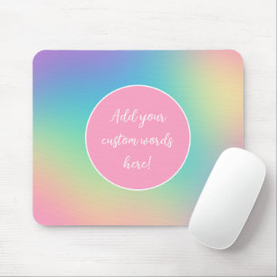 Personalized Rainbow Gradient Mouse Pad