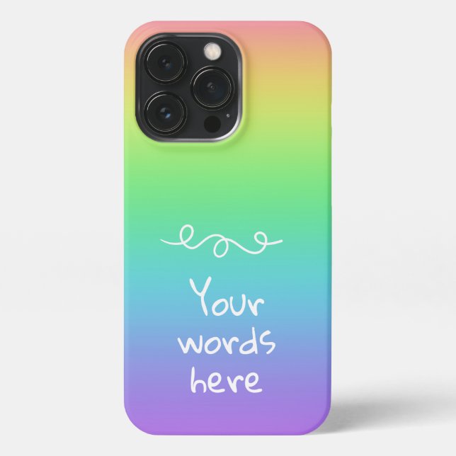 Personalized Rainbow iPhone Case (Back)