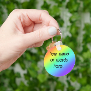 Personalized Rainbow Keychain