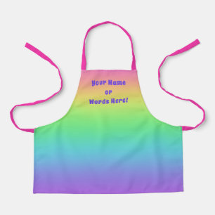 Personalized Rainbow Kids Apron